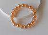 Pulsera de citrino de cuarzo aura natural, pulsera de cristal con cuentas redondas de 8 mm, 10 mm