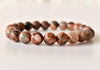 Bracelet en agate de feu 6MM, 8MM, 10MM, 12MM Un bracelet de perles rondes, bracelet de pierres précieuses pierres de guérison