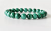 Bracelet Malachite 6MM, 8MM, 10MM AAA Bracelet Perle Ronde, Pierres Précieuses Bracelet Pierres de Guérison