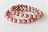 Bracelet Rhodochrosite 4 MM, 6 MM, 8 MM, 10 MM, 12 MM Un Bracelet de perles rondes, Bracelet de pierres précieuses Pierres de guérison