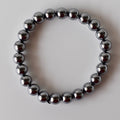 Pulsera de Shungite negro A natural, pulsera de cristal con cuentas redondas de 6 mm, 8 mm, 10 mm