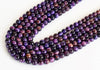Heated Tiger Cats Eye Violet, Crystal Beads for Jewelry.