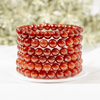 Pulsera de ónix rojo 4MM, 6MM, 8MM, 10MM, 12MM Una pulsera de cuentas redondas, pulsera de piedras preciosas Piedras curativas