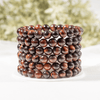 Pulsera de ojo de tigre rojo 4MM, 6MM, 8MM, 10MM, 12MM Una pulsera de cuentas redondas, pulsera de piedras preciosas Piedras curativas