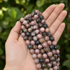 Rhodonite Beads, Natural Round Crystal Beads 4mm to 12mm