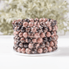 Bracelet Rhodonite 4MM, 6MM, 8MM, 10MM, 12MM Un Bracelet de perles rondes, Bracelet de pierres précieuses Pierres de guérison