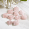 Pirámide de cristal de cuarzo rosa ~ Pirámide de cuarzo rosa para curación, rejilla de cristal y equilibrio de chakras