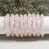 Pulseras de chip de cuarzo rosa natural, pulseras de chip de piedras preciosas de cristal sueltas ~ pulsera de chip curativo