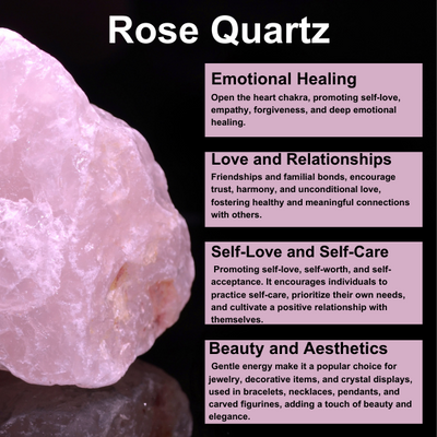 Rose Quartz Tumbled Crystals (Anxiety Relief and Relaxation)