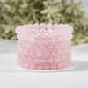 Bracelet Quartz Rose 4MM, 6MM, 8MM, 10MM, 12MM AAA Perle Ronde Bracelet Quartz Rose en ligne