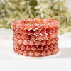 Bracelet Quartz Fraise 6MM, 8MM, 10MM Un Bracelet de Perles Rondes, Bracelet de Pierres Précieuses Pierres de Guérison