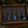 Sodalite Key Chain, Gemstone Keychain Crystal Key Ring (Meditation and Angelic Communication )