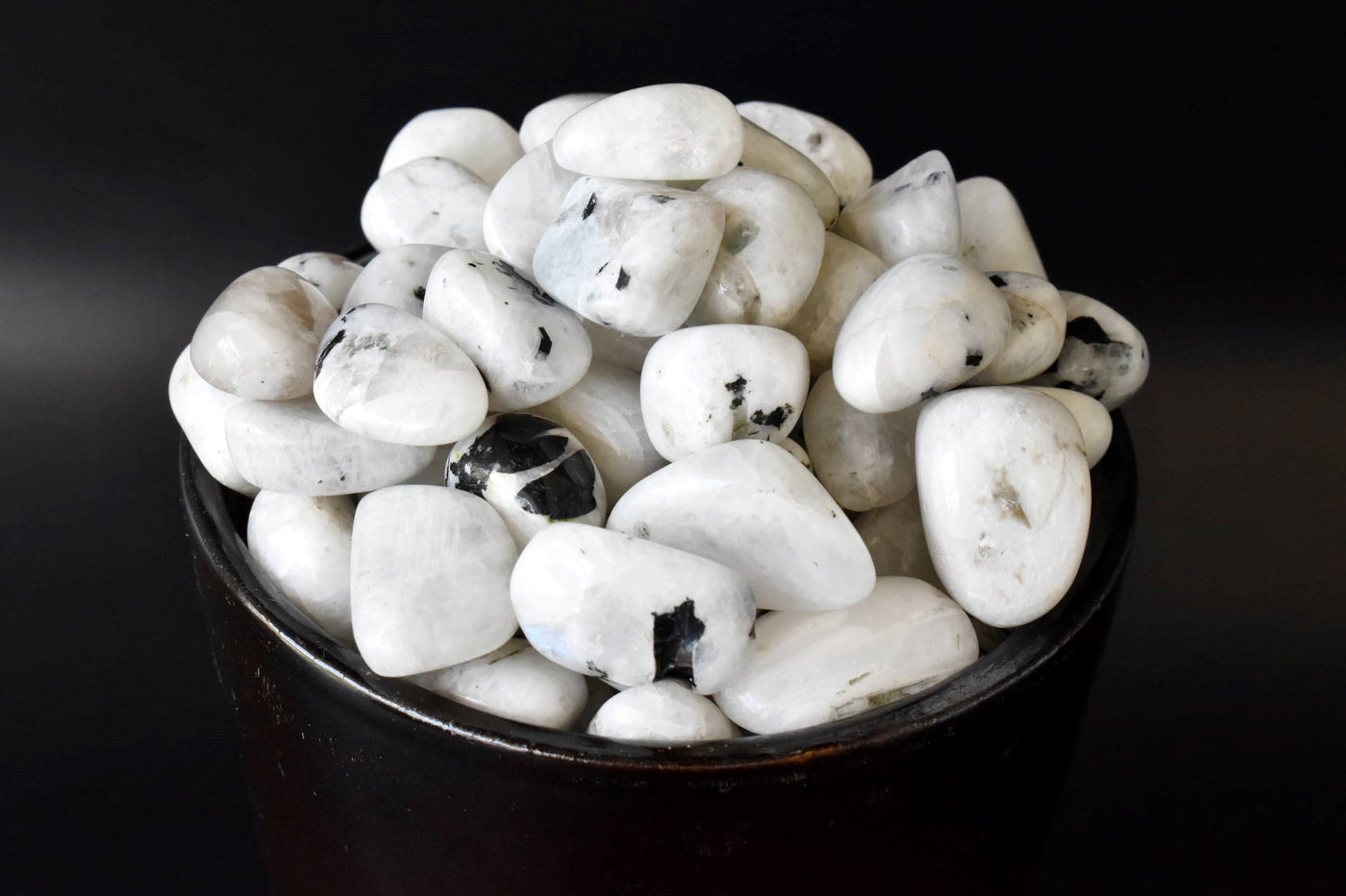 Rainbow Moonstone Tumbled Stone A Grade, Medium Tumbled Stone (Pack of 4oz, 1/2 lb and 1 lb)