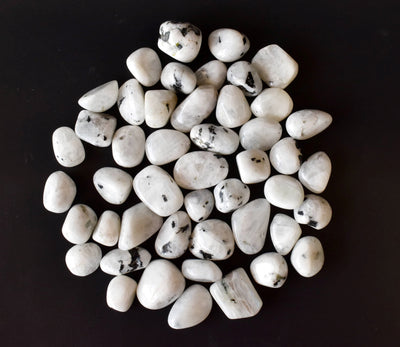 Rainbow Moonstone Tumbled Stone A Grade, Medium Tumbled Stone (Pack of 4oz, 1/2 lb and 1 lb)
