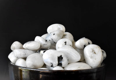 Rainbow Moonstone Tumbled Stone A Grade, Medium Tumbled Stone (Pack of 4oz, 1/2 lb and 1 lb)