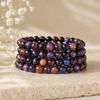 Violet Heated Tiger Cats Eye Bracelet (Creativity and Intuition).