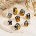 Tiger Eye rings – Gemstone rings Natural Crystal Healing Jewelry Collection