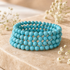 Turquoise Howlite Bracelet | Blue Howlite Bracelet (Dream Recall and Patience)