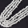 Clear Quartz Chip Beads Necklace, Crystal Uncut Beads