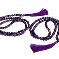 Natural Amethyst Plain Mala With 108 Prayer Beads For Mediation.