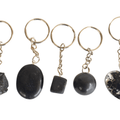 Black Tourmaline Key Chain, Gemstone Keychain Crystal Key Ring (Protection and Strength)
