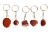 Red Jasper Key Chain, Gemstone Keychain Crystal Key Ring (Generosity and Balance)