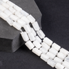 White Rainbow Moonstone Gemstone Pipe Bead, Crystal Healing Tube Beads.