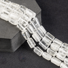 Clear Quartz Gemstone Pipe Bead, Crystal Healing Tube Beads.