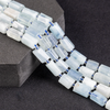 Aquamarine Gemstone Pipe Bead, Crystal Healing Tube Beads.