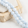 Natural Blue Celestite Dyed Faceted Gemstone Beads