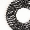 Black Tourmaline Beads, Natural Round Crystal Beads 4mm to 12mm