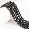 Black Tourmaline Beads, Natural Round Crystal Beads 4mm to 12mm