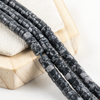Snowflake Obsidian Genuine Gemstone Spacer Beads for Bracelets, Necklaces and Gemstone jewelry.