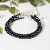 Pulsera de ónix negro 4MM, 6MM, 8MM, 10MM, 12MM Pulsera de cuentas redondas AAA, Pulsera de piedras preciosas Piedras curativas