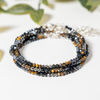 Pulsera de ónix negro 4MM, 6MM, 8MM, 10MM, 12MM Pulsera de cuentas redondas AAA, Pulsera de piedras preciosas Piedras curativas
