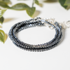 Pulsera de ónix negro 4MM, 6MM, 8MM, 10MM, 12MM Pulsera de cuentas redondas AAA, Pulsera de piedras preciosas Piedras curativas