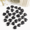 Colgante de corazón de cristal de turmalina negra real, collares en forma de corazón genuinos, encanto de piedra preciosa pulida