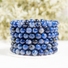 Pulsera de sodalita 4MM, 6MM, 8MM, 10MM, 12MM Pulsera de cuentas redondas AAA, Pulsera de piedras preciosas Piedras curativas
