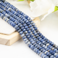 Sodalite Rondelle Beads, Crystal Beads for Jewelry.