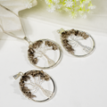 Natural Smoky Quartz Crystal Tree of Life Pendant |Crystal Pendant
