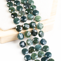 Moss Agate Disc Beads Crystal Healing Beads for Jewelry Making