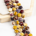 Mookaite Agate Disc Beads Crystal Healing Beads for Jewelry Making