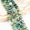 Green Sulemani Agate Disc Beads Crystal Healing Beads for Jewelry Making