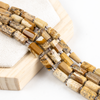 Picture Jasper Gemstone Pipe Bead, Crystal Healing Tube Beads.