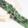 Ruby Zoisite Gemstone Pipe Bead, Crystal Healing Tube Beads.