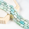 Amazonite Gemstone Pipe Bead, Crystal Healing Tube Beads.