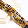 Tiger Eye Gemstone Pipe Bead, Crystal Healing Tube Beads.