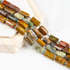 Ocean Jasper Gemstone Pipe Bead, Crystal Healing Tube Beads.