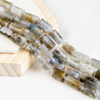 Labradorite Gemstone Pipe Bead, Crystal Healing Tube Beads.