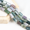 Tree Agate  Gemstone Pipe Bead, Crystal Healing Tube Beads.